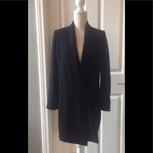 Deep V-neck Tuxedo dress